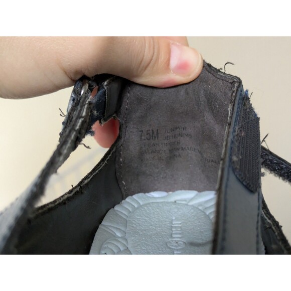 JBU sandals Mary Jane floral Vegan ankle straps blue shoes women size 7.5 M READ - Picture 14 of 14